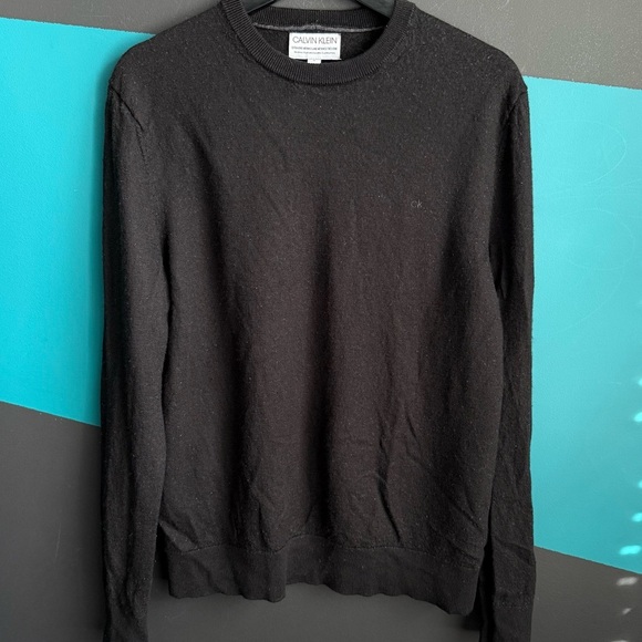 Calvin Klein Black Wool Crewneck Sweater - Picture 6 of 10